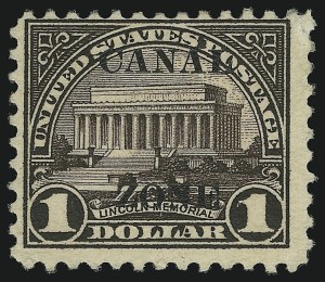 Sale 905, Lot 3803, Canal Zone, 1924-25, -1/2c-$1.00 Ty. "A" Ovpts. (70-81) Sale 905, Lot 3803, Canal Zone