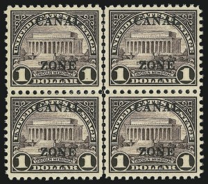 Sale 905, Lot 3809, Canal Zone, 1926, $1.00 Violet Brown (95) Sale 905, Lot 3809, Canal Zone