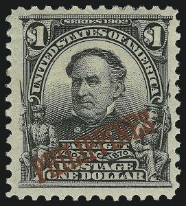 Sale 905, Lot 3846, Philippines, 1903, 50c Orange, $1.00 Black (236-237) Sale 905, Lot 3846, Philippines