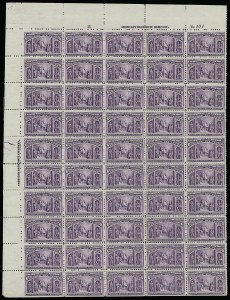 Sale 913, Lot 974, Complete Sheets and Panes