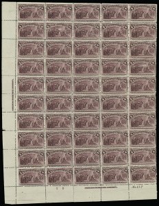Sale 913, Lot 975, Complete Sheets and Panes