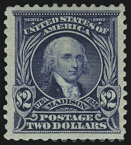Sale 914, Lot 1270, 1902-08 Issues (Scott 300 thru 320), $2.00 Dark Blue (312) Sale 914, Lot 1270, 1902-08 Issues (Scott 300 thru 320)