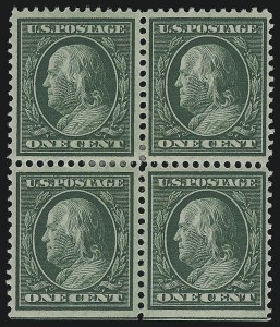 Sale 914, Lot 1390, Washington-Franklin Issues (Bluish Paper), 1c Green, Bluish (357) Sale 914, Lot 1390, Washington-Franklin Issues (Bluish Paper)