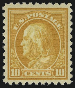 Sale 914, Lot 1574, 1912-23 Issues (Scott 424 to 458), 10c Orange Yellow (433) Sale 914, Lot 1574, 1912-23 Issues (Scott 424 to 458)