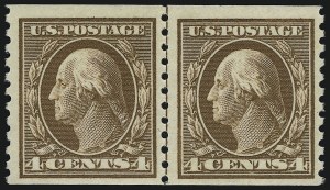 Sale 914, Lot 1609, 1912-23 Issues (Scott 424 to 458), 4c Brown, Coil (446) Sale 914, Lot 1609, 1912-23 Issues (Scott 424 to 458)