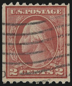 Sale 914, Lot 1619, 1912-23 Issues (Scott 424 to 458), 2c Red, Ty. I, Coil (449) Sale 914, Lot 1619, 1912-23 Issues (Scott 424 to 458)