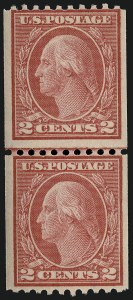 Sale 914, Lot 1622, 1912-23 Issues (Scott 424 to 458), 2c Carmine, Ty. III, Coil (450) Sale 914, Lot 1622, 1912-23 Issues (Scott 424 to 458)