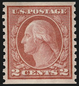 Sale 914, Lot 1635, 1912-23 Issues (Scott 424 to 458), 2c Red, Ty. II, Coil (454) Sale 914, Lot 1635, 1912-23 Issues (Scott 424 to 458)