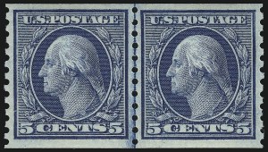Sale 914, Lot 1647, 1912-23 Issues (Scott 424 to 458), 5c Blue, Coil (458) Sale 914, Lot 1647, 1912-23 Issues (Scott 424 to 458)