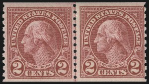 Sale 914, Lot 1886, 1922-29 and Later Issues (Scott 551 to 599A), 2c Carmine, Ty. II, Coil (599A) Sale 914, Lot 1886, 1922-29 and Later Issues (Scott 551 to 599A)