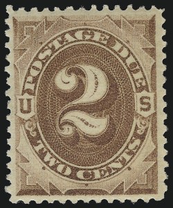 Sale 914, Lot 2017, Postage Due, 2c Brown (J2) Sale 914, Lot 2017, Postage Due