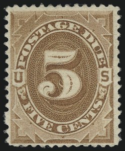 Sale 914, Lot 2023, Postage Due, 5c Brown (J4) Sale 914, Lot 2023, Postage Due