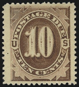 Sale 914, Lot 2026, Postage Due, 30c Brown (J6) Sale 914, Lot 2026, Postage Due