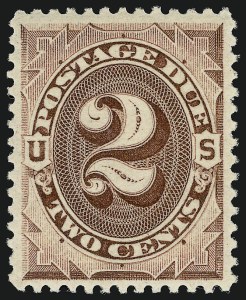 Sale 914, Lot 2031, Postage Due, 2c Red Brown (J16). Mint N.H Sale 914, Lot 2031, Postage Due