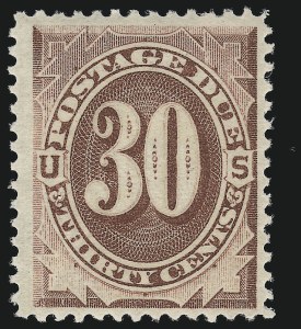 Sale 914, Lot 2043, Postage Due, 30c Red Brown (J20). Mint N.H Sale 914, Lot 2043, Postage Due