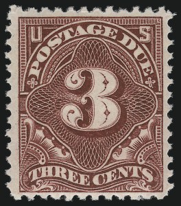Sale 914, Lot 2067, Postage Due, 3c Deep Claret (J33) Sale 914, Lot 2067, Postage Due