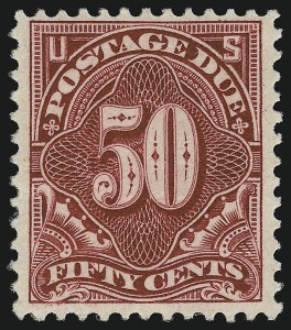 Sale 914, Lot 2106, Postage Due, 50c Deep Claret (J50) Sale 914, Lot 2106, Postage Due