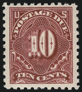 Sale 914, Lot 2114, Postage Due, 10c Carmine Lake (J56) Sale 914, Lot 2114, Postage Due
