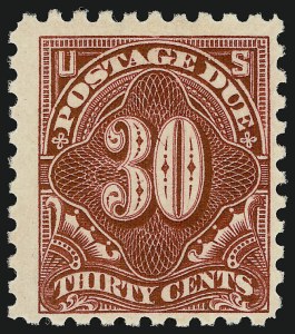 Sale 914, Lot 2118, Postage Due, 30c Carmine Lake (J57) Sale 914, Lot 2118, Postage Due