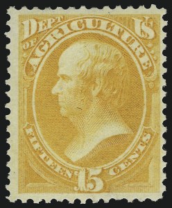 Sale 914, Lot 2184, Officials, 15c Agriculture (O7) Sale 914, Lot 2184, Officials