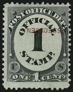 Sale 914, Lot 2267, Official Specimens
