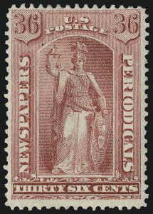 Sale 914, Lot 2331, Newspapers and Periodicals, 36c Rose, 1875 Issue (PR18) Sale 914, Lot 2331, Newspapers and Periodicals