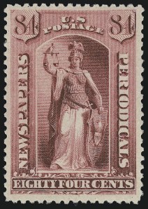 Sale 914, Lot 2378, Newspapers and Periodicals, 84c Carmine, 1885 Issue (PR88) Sale 914, Lot 2378, Newspapers and Periodicals
