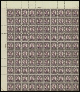 Sale 914, Lot 2583, Sheets and Large Multiples, 3c Violet (555) Sale 914, Lot 2583, Sheets and Large Multiples
