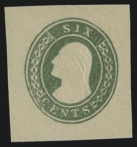 Sale 914, Lot 2866, Postal Stationery, 6c Green on White (U13) Sale 914, Lot 2866, Postal Stationery