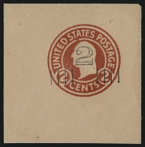 Sale 914, Lot 2934, Postal Stationery, 2c on 2c Carmine on Oriental Buff (U456) Sale 914, Lot 2934, Postal Stationery