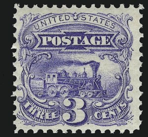 Sale 914, Lot 571, 1869 Pictorial Issue, 3c Ultramarine (114). Mint N.H Sale 914, Lot 571, 1869 Pictorial Issue
