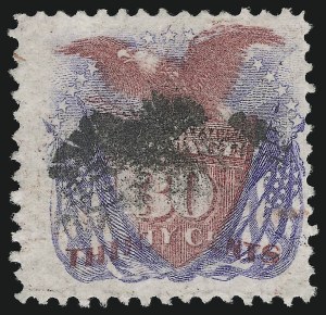 Sale 914, Lot 630, 1869 Pictorial Issue, 30c Ultramarine & Carmine (121) Sale 914, Lot 630, 1869 Pictorial Issue