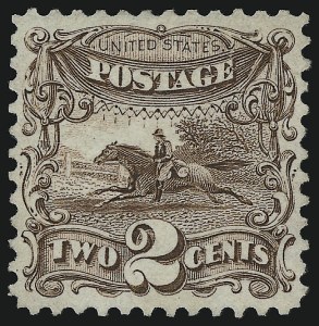 Sale 914, Lot 643, 1875 Re-Issue of 1869 Pictorial Issue, 2c Brown, Re-Issue (124) Sale 914, Lot 643, 1875 Re-Issue of 1869 Pictorial Issue