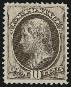 Sale 914, Lot 698, 1870-88 Bank Note Issues (National, Scott 145 thru 155), 10c Brown (150) Sale 914, Lot 698, 1870-88 Bank Note Issues (National, Scott 145 thru 155)