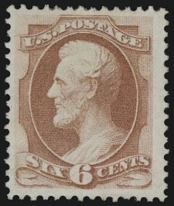 Sale 914, Lot 735, 1870-88 Bank Note Issues (Scott 156 thru 166), 6c Dull Pink (159) Sale 914, Lot 735, 1870-88 Bank Note Issues (Scott 156 thru 166)