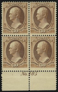 Sale 914, Lot 891, 1870-88 Bank Note Issues (Scott 205 thru 218)
