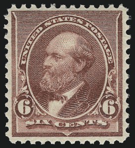 Sale 914, Lot 927, 1890 Small Bank Note Issue (Scott 219 thru 229), 6c Brown Red (224) Sale 914, Lot 927, 1890 Small Bank Note Issue (Scott 219 thru 229)