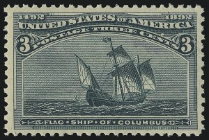 Sale 914, Lot 964, 1893 Columbian Issue, 3c Columbian (232) Sale 914, Lot 964, 1893 Columbian Issue