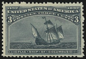 Sale 914, Lot 967, 1893 Columbian Issue, 3c Columbian (232) Sale 914, Lot 967, 1893 Columbian Issue