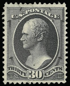 Sale 923, Lot 2358, 1870-88 Bank Note Issues (National, Scott 145 thru 155), 30c Black (154) Sale 923, Lot 2358, 1870-88 Bank Note Issues (National, Scott 145 thru 155)
