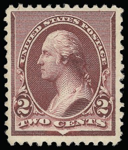 Sale 923, Lot 2426, 1890 Small Bank Note Issue (Scott 219 thru 229), 2c Lake (219D) Sale 923, Lot 2426, 1890 Small Bank Note Issue (Scott 219 thru 229)