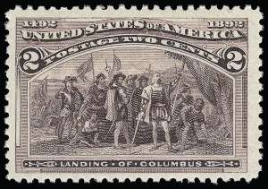 Sale 923, Lot 2446, 1893 Columbian Issue, 2c Columbian, Broken Hat (230 var) Sale 923, Lot 2446, 1893 Columbian Issue
