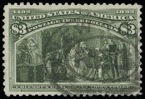 Sale 923, Lot 2495, 1893 Columbian Issue, $3.00 Columbian (243) Sale 923, Lot 2495, 1893 Columbian Issue