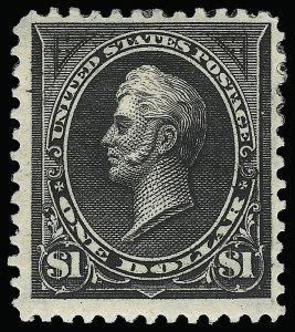 Sale 923, Lot 2558, 1894-98 Bureau Issues (Scott 264 thru 284), $1.00 Black, Ty. II (276A) Sale 923, Lot 2558, 1894-98 Bureau Issues (Scott 264 thru 284)