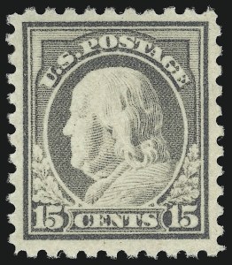 Sale 923, Lot 2919, 1912-23 Issues (Scott 462 to 480), 15c Gray (475) Sale 923, Lot 2919, 1912-23 Issues (Scott 462 to 480)