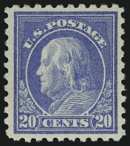 Sale 923, Lot 2921, 1912-23 Issues (Scott 462 to 480), 20c Light Ultramarine (476) Sale 923, Lot 2921, 1912-23 Issues (Scott 462 to 480)