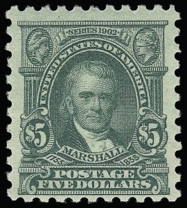 Sale 923, Lot 2929, 1912-23 Issues (Scott 462 to 480), $5.00 Light Green (480) Sale 923, Lot 2929, 1912-23 Issues (Scott 462 to 480)