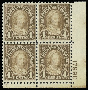 Sale 923, Lot 3021, 1922-29 and Later Issues (Scott 548 to 599A)