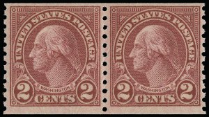 Sale 923, Lot 3028, 1922-29 and Later Issues (Scott 548 to 599A), 2c Carmine, Ty. II, Coil (599A) Sale 923, Lot 3028, 1922-29 and Later Issues (Scott 548 to 599A)