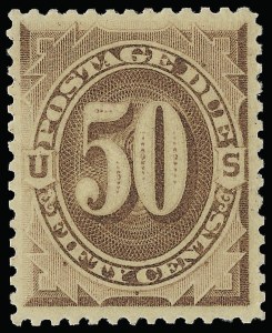 Sale 923, Lot 3153, Postage Due, 50c Brown (J7) Sale 923, Lot 3153, Postage Due